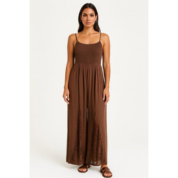 Harper & Ivy Pants - Harper & Ivy Chocolate Brown Jumpsuit - XL